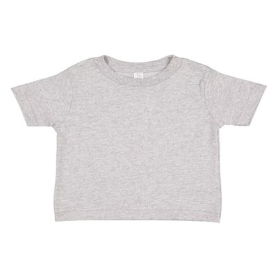 Rabbit Skins Toddler Soft Ribbed Crewneck Jersey T-Shirt, Hthr (97/3), 5/6T