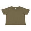 Rabbit Skins Toddler Soft Ribbed Crewneck Jersey T-Shirt, Military Green, 3T view 1