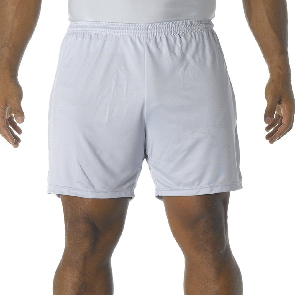 A4 Adult 7" Ultra Tight Performance Interlock Short, Silver, XX-Large