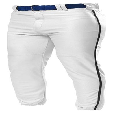 A4 Adult Pro Style Elastic Bottom Baseball Pant, Wht/Blk, XX-Large