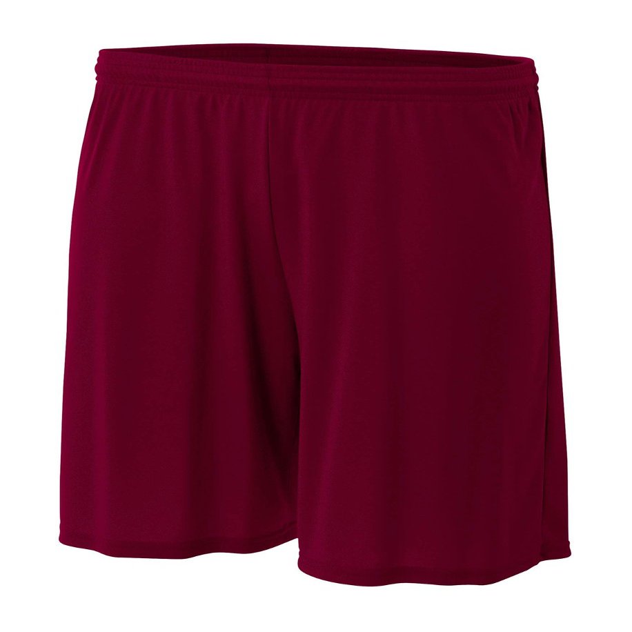 A4 Adult 7" Ultra Tight Performance Interlock Short, Maroon, XXX-Large