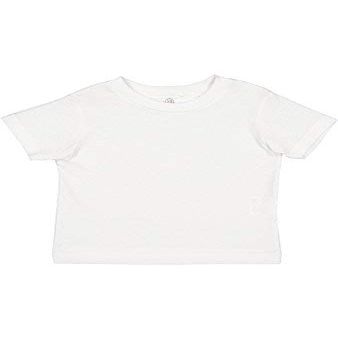 Rabbit Skins Infant Fine Topstitch Ribbed Collar T-Shirt, Wht, 6 Months