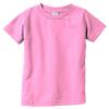 RABBIT SKINS Infant Fine Topstitch Ribbed Collar T-Shirt, Pink, 6 Months view 1