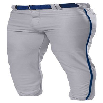 A4 Adult Pro Style Elastic Bottom Baseball Pant, Grey/NVY, XXX-Large