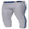 A4 Adult Pro Style Elastic Bottom Baseball Pant, Grey/NVY, XXX-Large view 1
