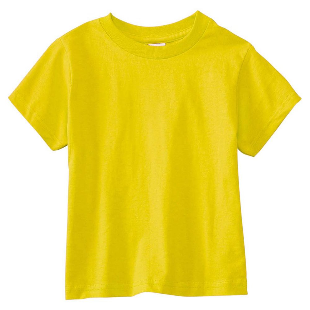RABBIT SKINS Juvenile Jersey T-Shirt, Yellow, 5/6T