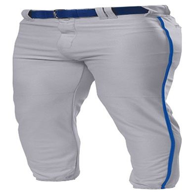 A4 Adult Pro Style Elastic Bottom Baseball Pant, Grey/Royal, XXX-Large