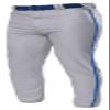 A4 Adult Pro Style Elastic Bottom Baseball Pant, Grey/Royal, XXX-Large view 1
