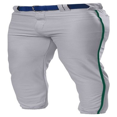 A4 Adult Pro Style Elastic Bottom Baseball Pant, Grey/Forest, XXX-Large