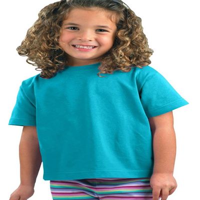 RABBIT SKINS Juvenile Jersey T-Shirt, Turquoise, 7T