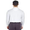 UltraClub Adult Cool & Dry Long-Sleeve Mesh Piqu Polo 3XL WHITE view 2