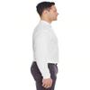 UltraClub Adult Cool & Dry Long-Sleeve Mesh Piqu Polo 3XL WHITE view 3