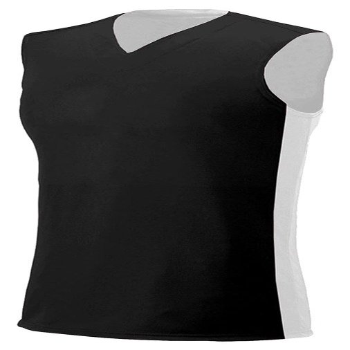 A4 Reversible Moisture Management Muscle, Blk/Wht, Large