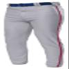 A4 Adult Pro Style Elastic Bottom Baseball Pant, Grey/Cardinal, XX-Large view 1