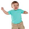 RABBIT SKINS Infant Fine Topstitch Ribbed Collar T-Shirt, Chill, 6 Months view 1