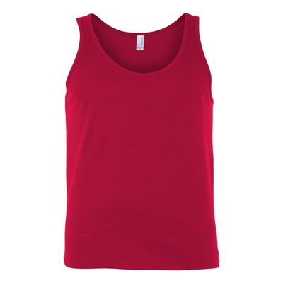 Canvas Bella Comfort Scoop-Neck Jersey Tank Top, Red, X-Small