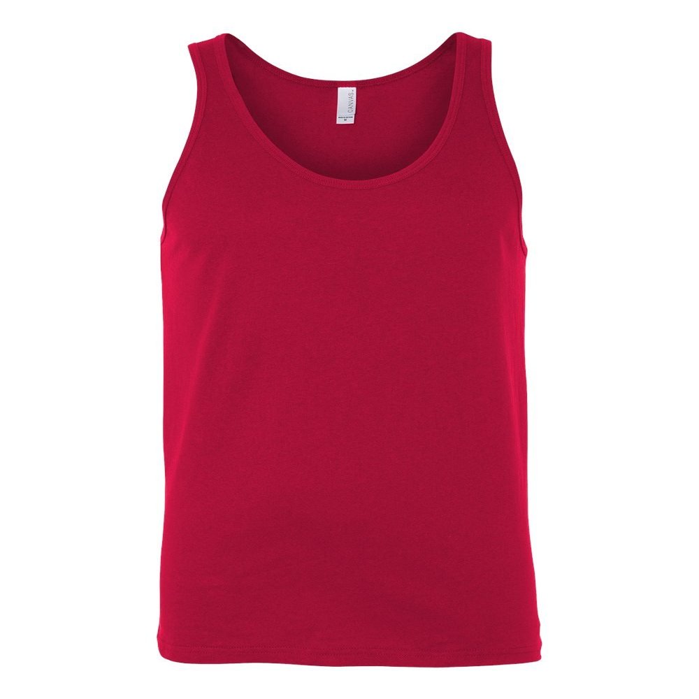 Canvas Bella Comfort Scoop-Neck Jersey Tank Top, Red, X-Small