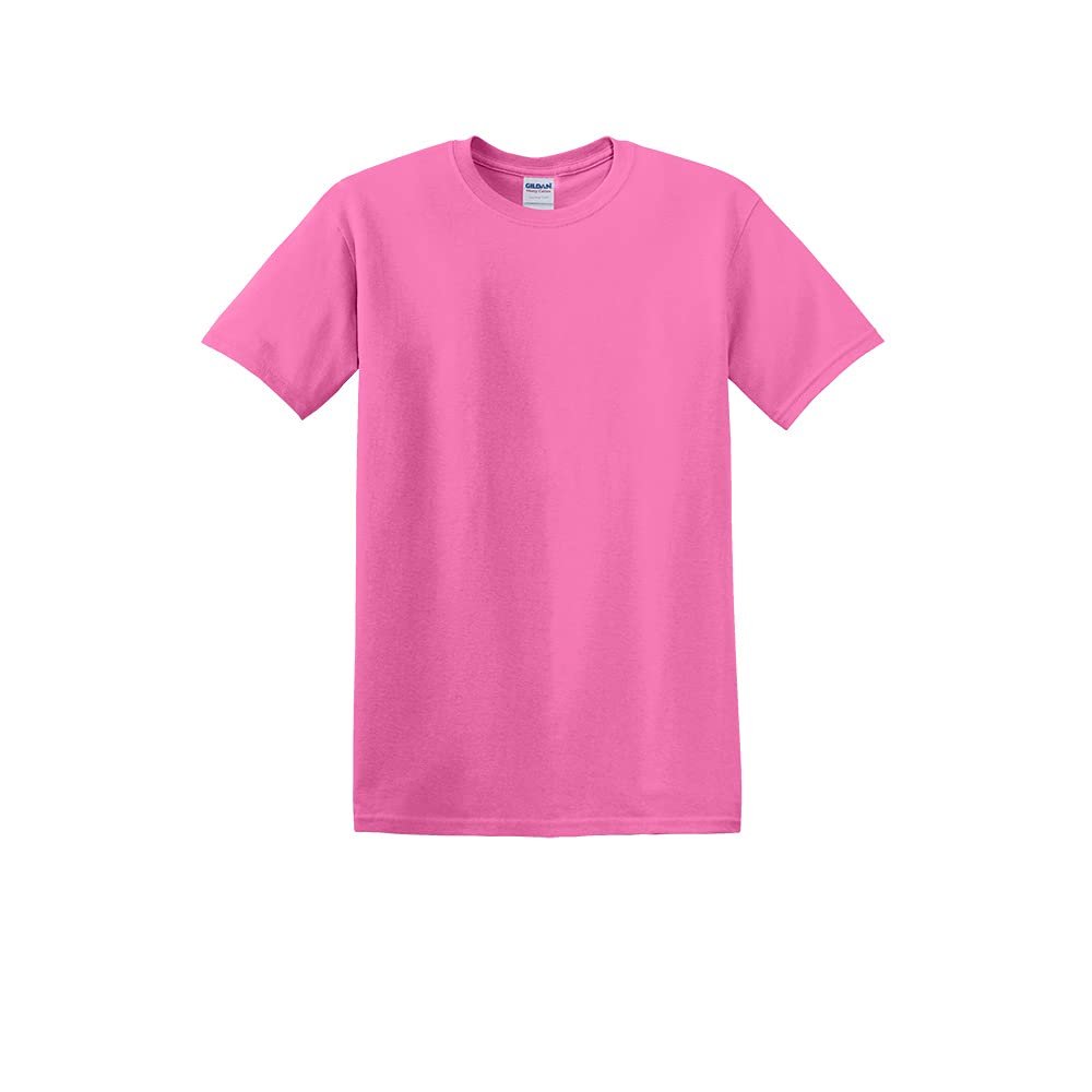 Gildan Big Boys' Heavyweight Taped Neck Comfort T-Shirt, Azalea, Large