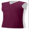 A4 Reversible Moisture Management Muscle, Maroon/Wht, Large view 1