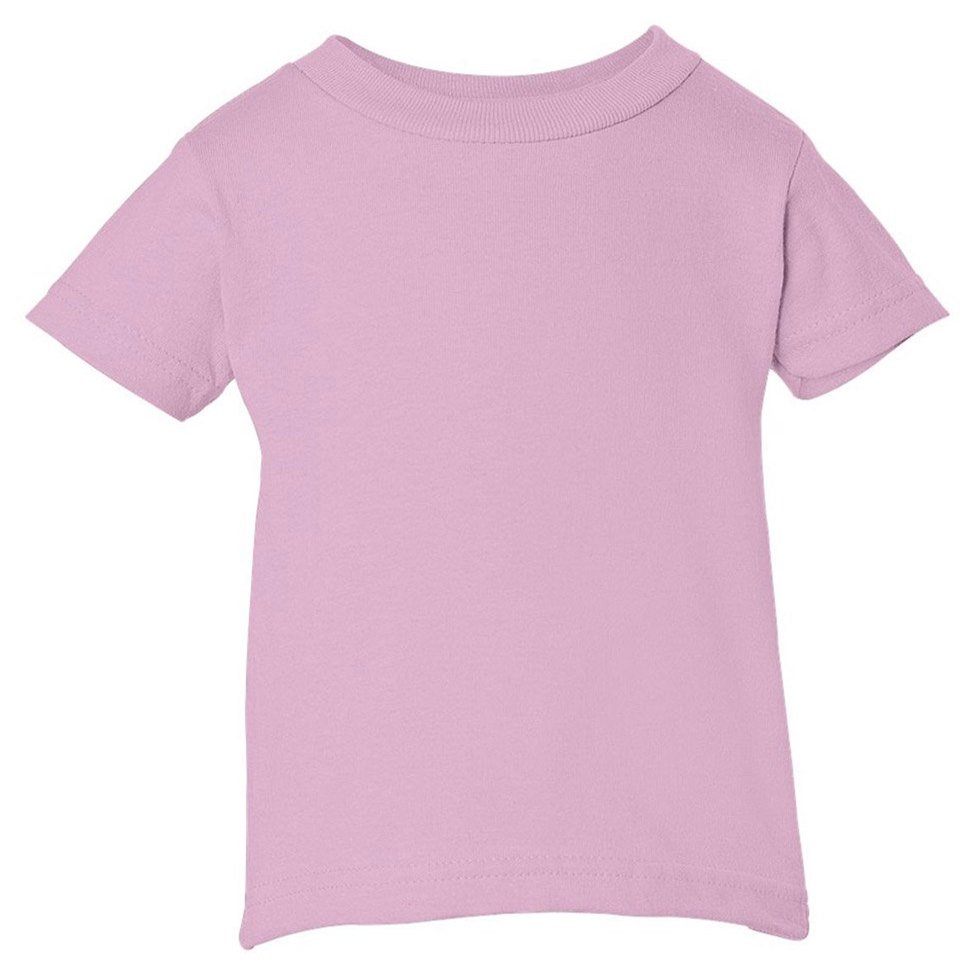 Rabbit Skins Infant Comfort Ribbed Crewneck T-Shirt, Pink, 24 Months
