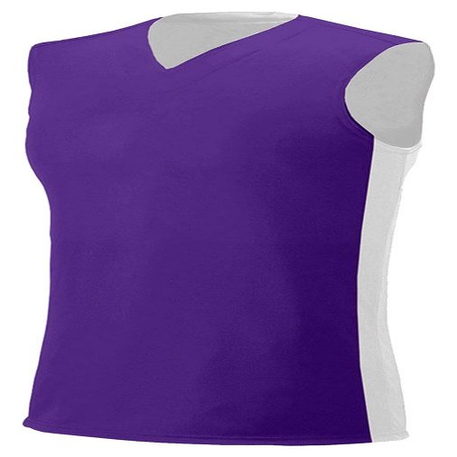 A4 Reversible Moisture Management Muscle, Purple/Wht, Small