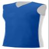 A4 Reversible Moisture Management Muscle, Royal/Wht, X-Small view 1