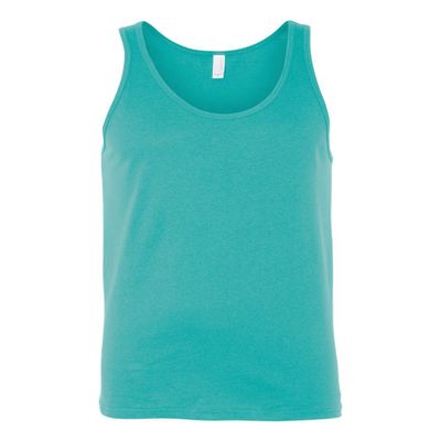 Canvas Bella Comfort Scoop-Neck Jersey Tank Top, Teal, X-Small