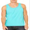 Canvas Bella Comfort Scoop-Neck Jersey Tank Top, Teal, X-Large view 1