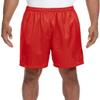 A4 Adult Comfort 7" Lined Tricot Mesh Wicking Short, Scarlet Red, Large view 1