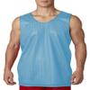 A4 Adult Reversible Mesh Tank, Light Blue/Wht, XXX-Large view 1