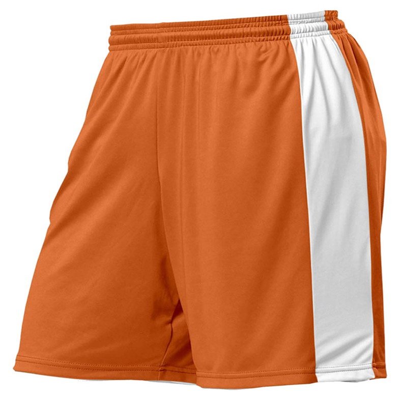 A4 Ladies 8" Reversible Moisture Management Short, Orange/Wht, XX-Large