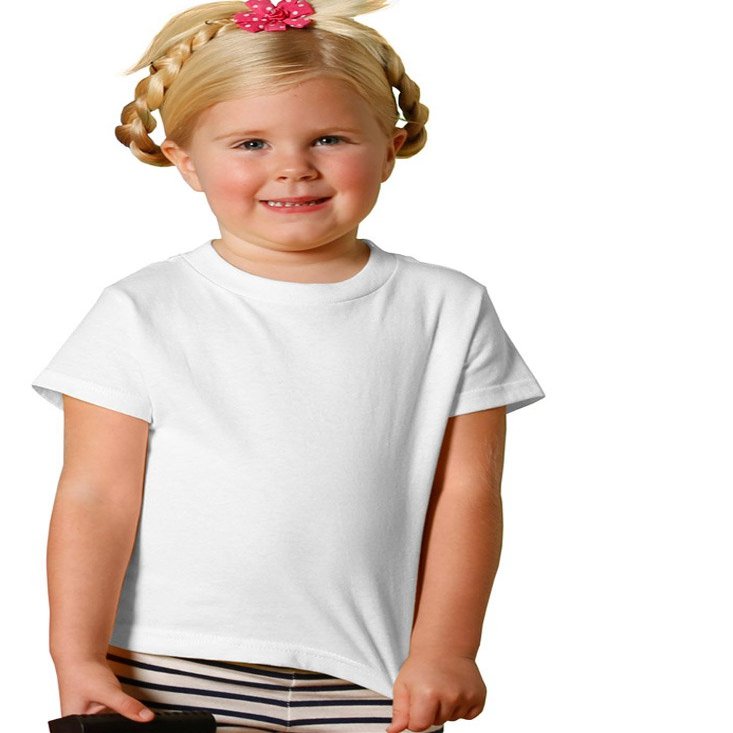 RABBIT SKINS Toddler Jersey T-Shirt, Wht, 2T