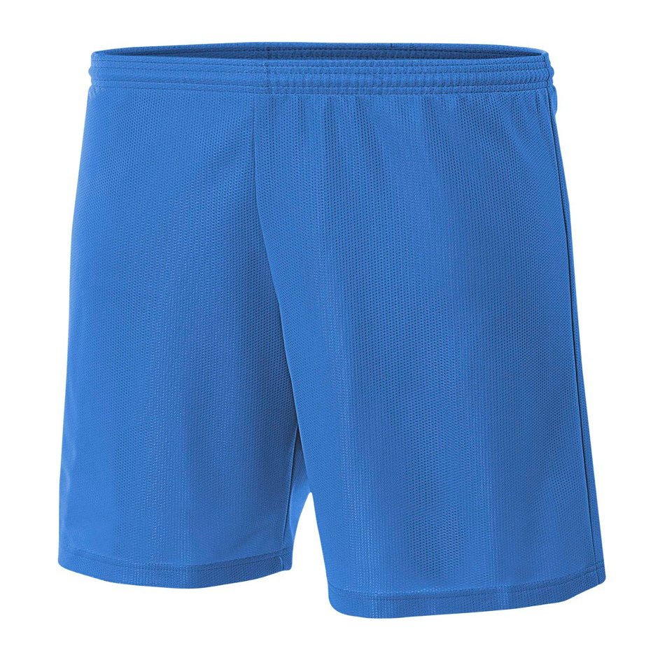 A4 Big Boys' Comfort Moisture Elastic Waistband Micromesh Short, Royal, Small