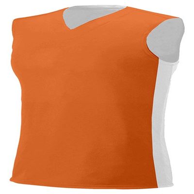 A4 Reversible Moisture Management Muscle, Orange/Wht, X-Large