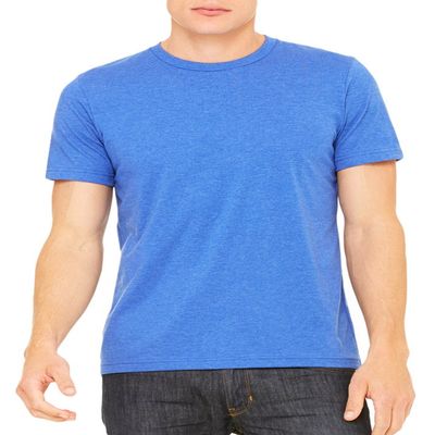 Canvas Bella Unisex Shoulder Taping Jersey T-Shirt, Hthr True Royal, X-Small
