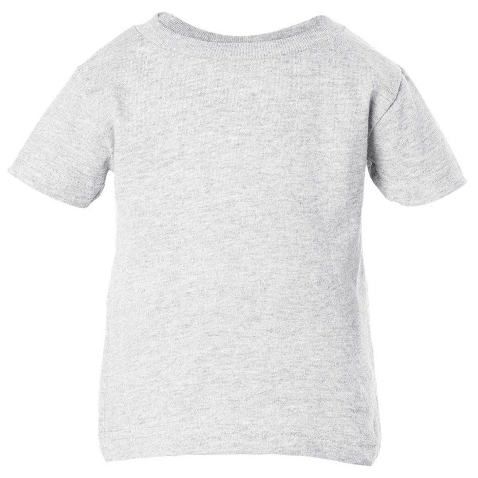 RABBIT SKINS Infant Comfort Ribbed Crewneck T-Shirt, HTHR, 12 Months