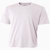 A4 Big Boys Cooling Performance Crew Neck Interlock T-Shirt, White, Medium view 2