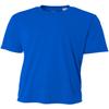 A4 Youth Cooling Performance Crew Neck Interlock T-Shirt, Royal, Large view 2
