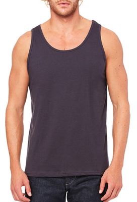 Canvas Bella Comfort Scoop-Neck Jersey Tank Top, Dark Grey, Small