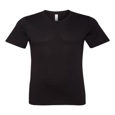 Bella+Canvas Unisex Shoulder Taping Jersey T-Shirt, Solid Blk Blend, XXX-Large