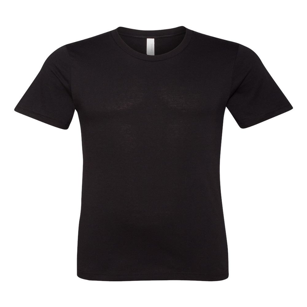 Bella+Canvas Unisex Shoulder Taping Jersey T-Shirt, Solid Blk Blend, XXX-Large