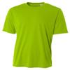 A4 Youth Cooling Performance Crew Neck Interlock T-Shirt, Lime, X-Large view 1
