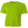 A4 Youth Cooling Performance Crew Neck Interlock T-Shirt, Lime, X-Large view 2