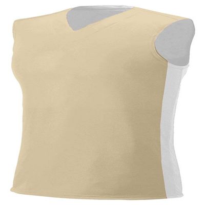 A4 Reversible Moisture Management Muscle, Vegas Gold/Wht, Large