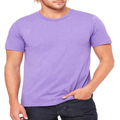 Canvas Bella Unisex Shoulder Taping Jersey T-Shirt, Hthr Team Purple, XX-Large