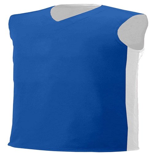 A4 Adult Reversible Moisture Management Muscle, Royal/Wht, Small
