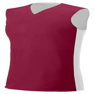 A4 Reversible Moisture Management Muscle, Cardinal/Wht, X-Small