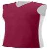 A4 Reversible Moisture Management Muscle, Cardinal/Wht, X-Small view 1