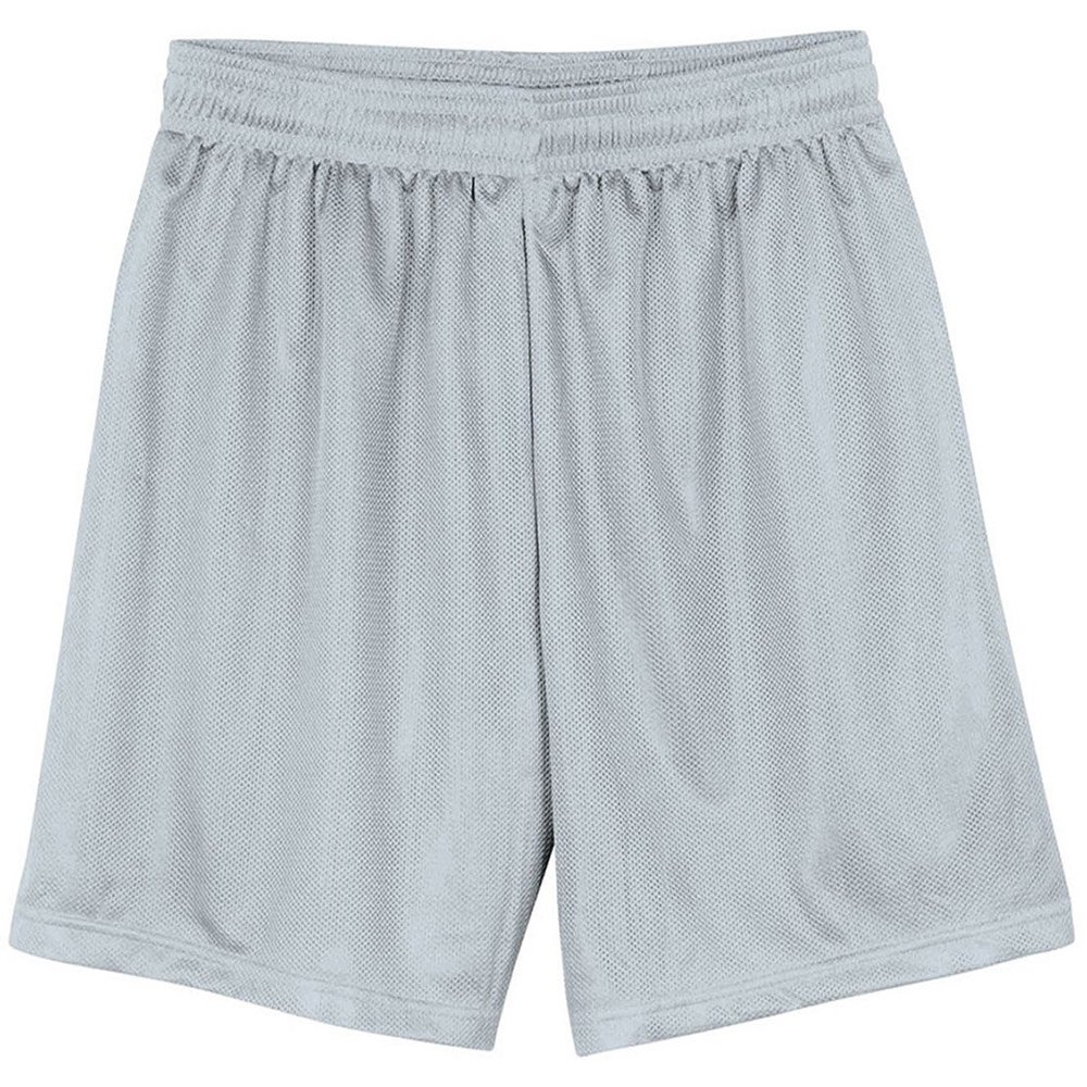 A4 Big Boys' Comfort Moisture Elastic Waistband Micromesh Short, Silver, X-Large