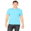 Bella+Canvas Unisex Shoulder Taping Jersey T-Shirt, Aqua, Large view 1